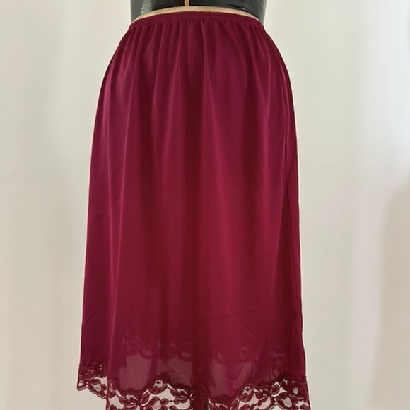 Vintage French Maid Slip - Burgundy - Picture 2 of 2